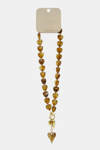 Ruby kralenketting met gouden hanger