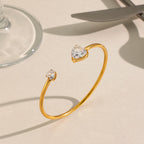 Yuna armband hartvormige zirkonia
