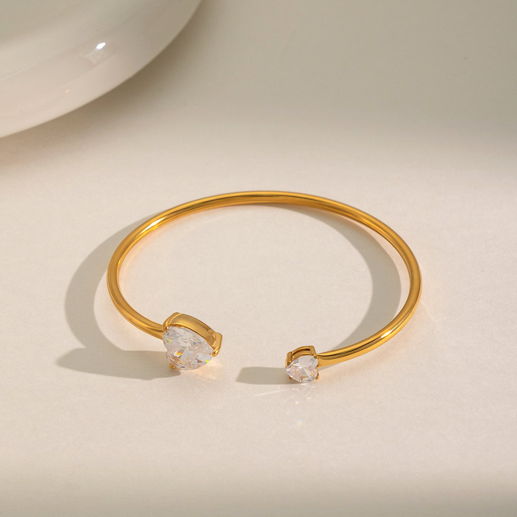 Yuna armband hartvormige zirkonia