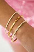 Stefanie bangle armband met steentjes